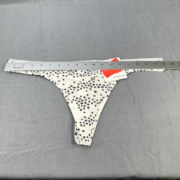 Hanes Originals Womens Size XXL Panty Thong Star Print Black White New With Tags - Picture 6 of 8